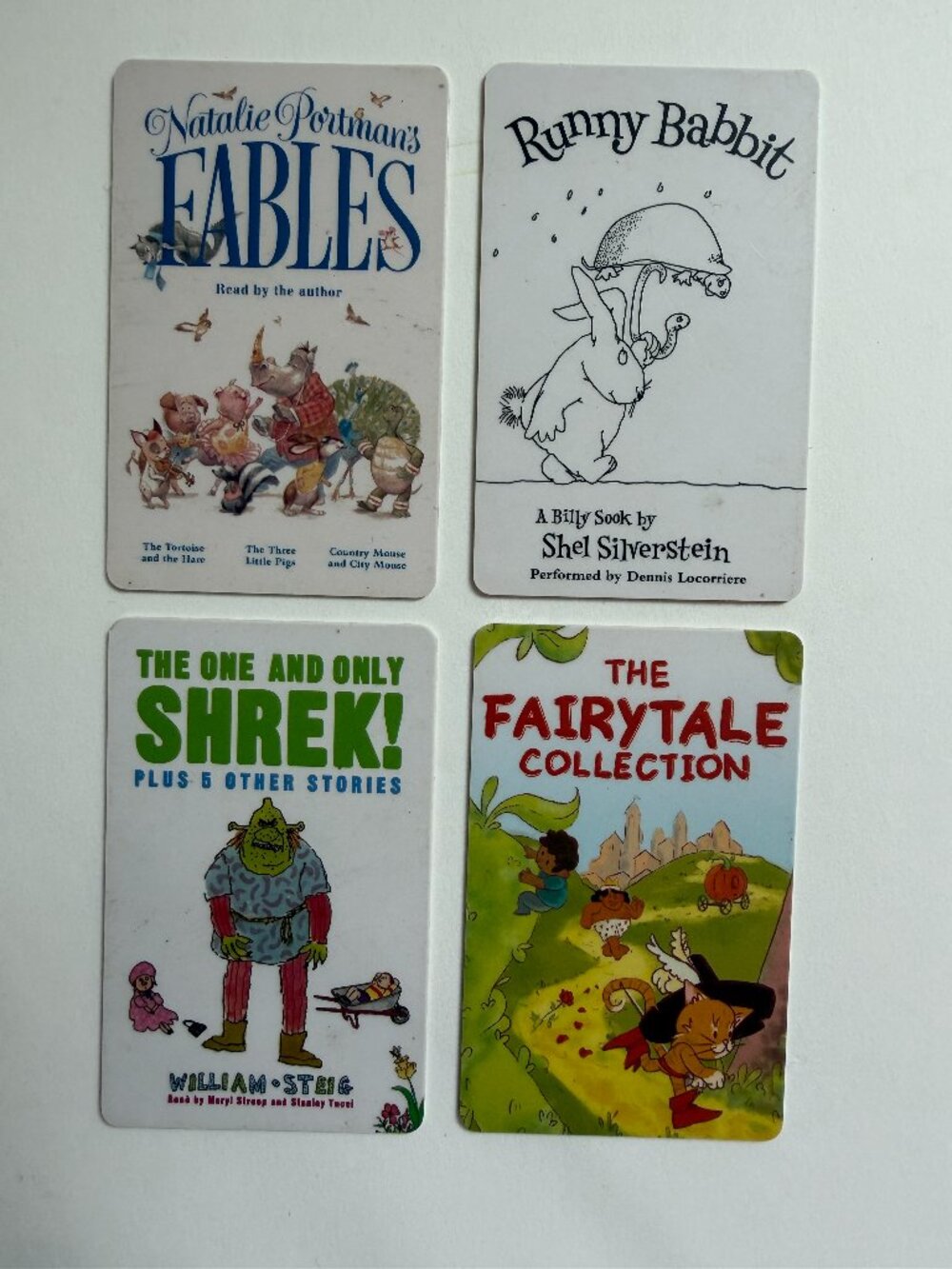 Yoto Bundle of 4 Audio Cards Fairytale Collection Runny Babbit Shrek & Fables